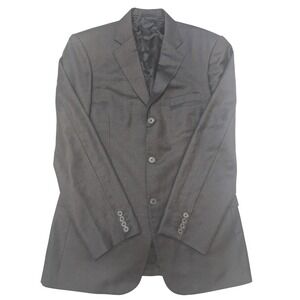Ermenegildo Zegna‎ Men's 38S Black Wool 3 Button Blazer Sport Coat Made in Italy
